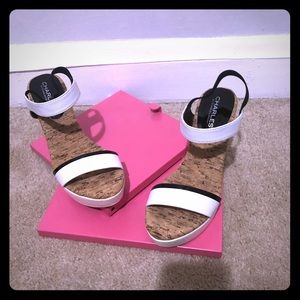 Black and White Platform Espadrilles